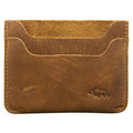 Genuine African Leather Light Brown Card Holder