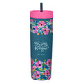 Be Still & Know Plastic Travel Tumbler with Straw