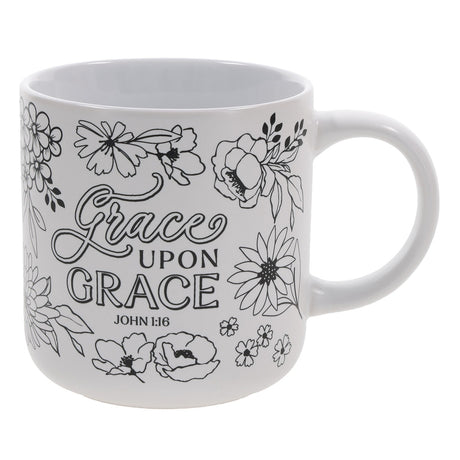 Grace upon Grace Ceramic Coloring Mug