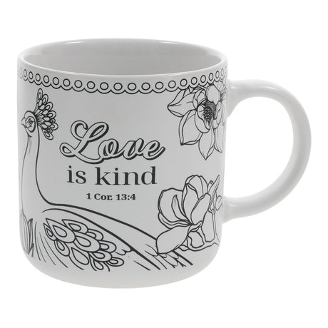 Love Is Kind Ceramic Coloring Mug