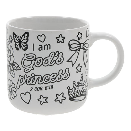 I Am God's Princess Ceramic Coloring Mug