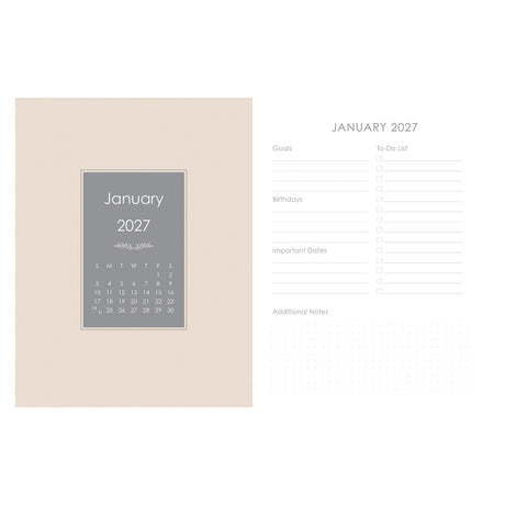 2027 Diary - 18-Month Planner for Women - Be Still and Know - Faux Leather with Zip