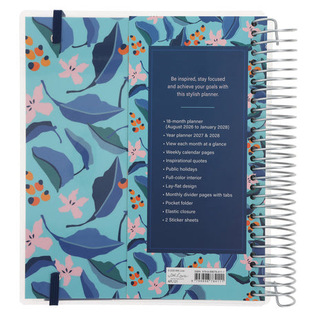 2027 Diary - 18-Month Planner for Women - Grateful and Blessed - Wirebound