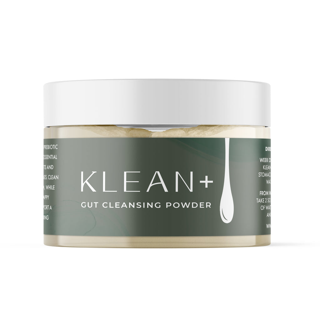 Klean+ Gut Cleansing Powder jar, front label