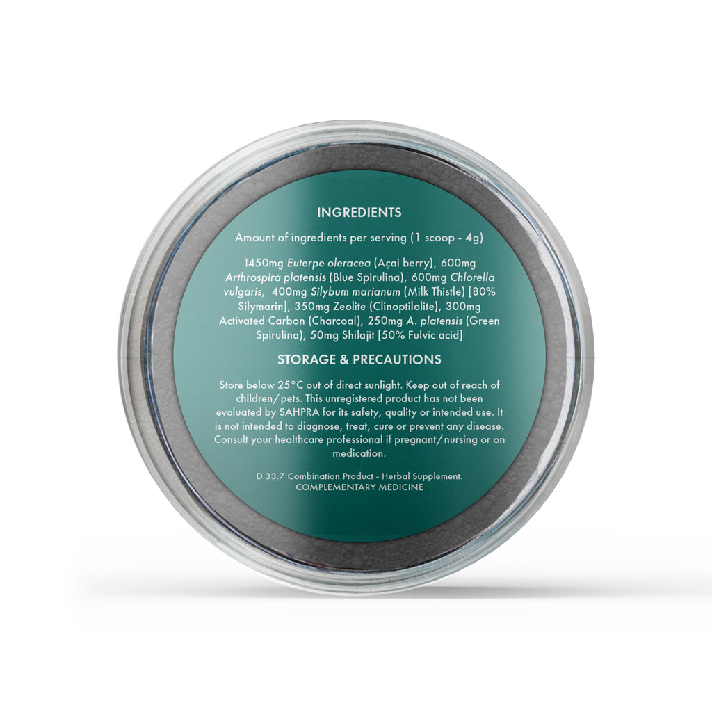 D-Tox Advanced Detox & Heavy Metal Cleanse ingredients and storage information