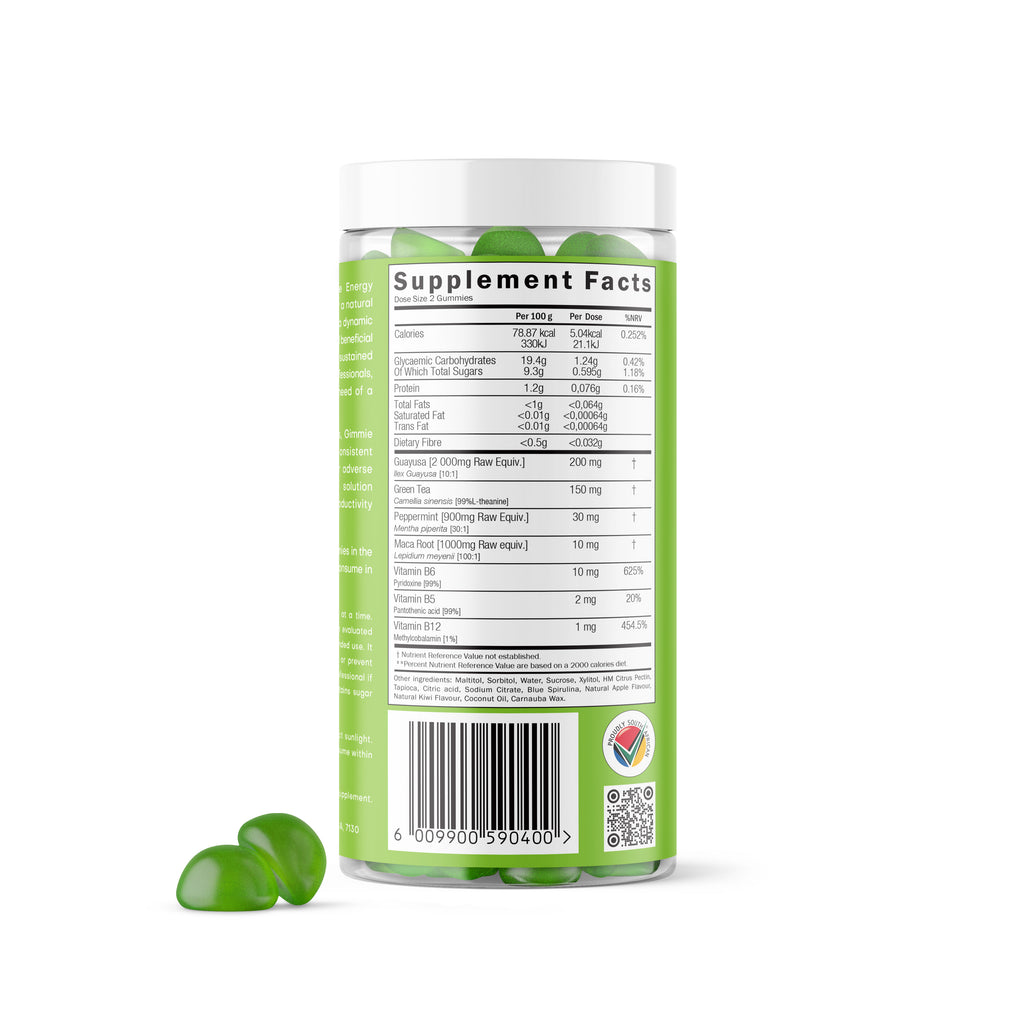 Gimmie Energy supplement facts and ingredients