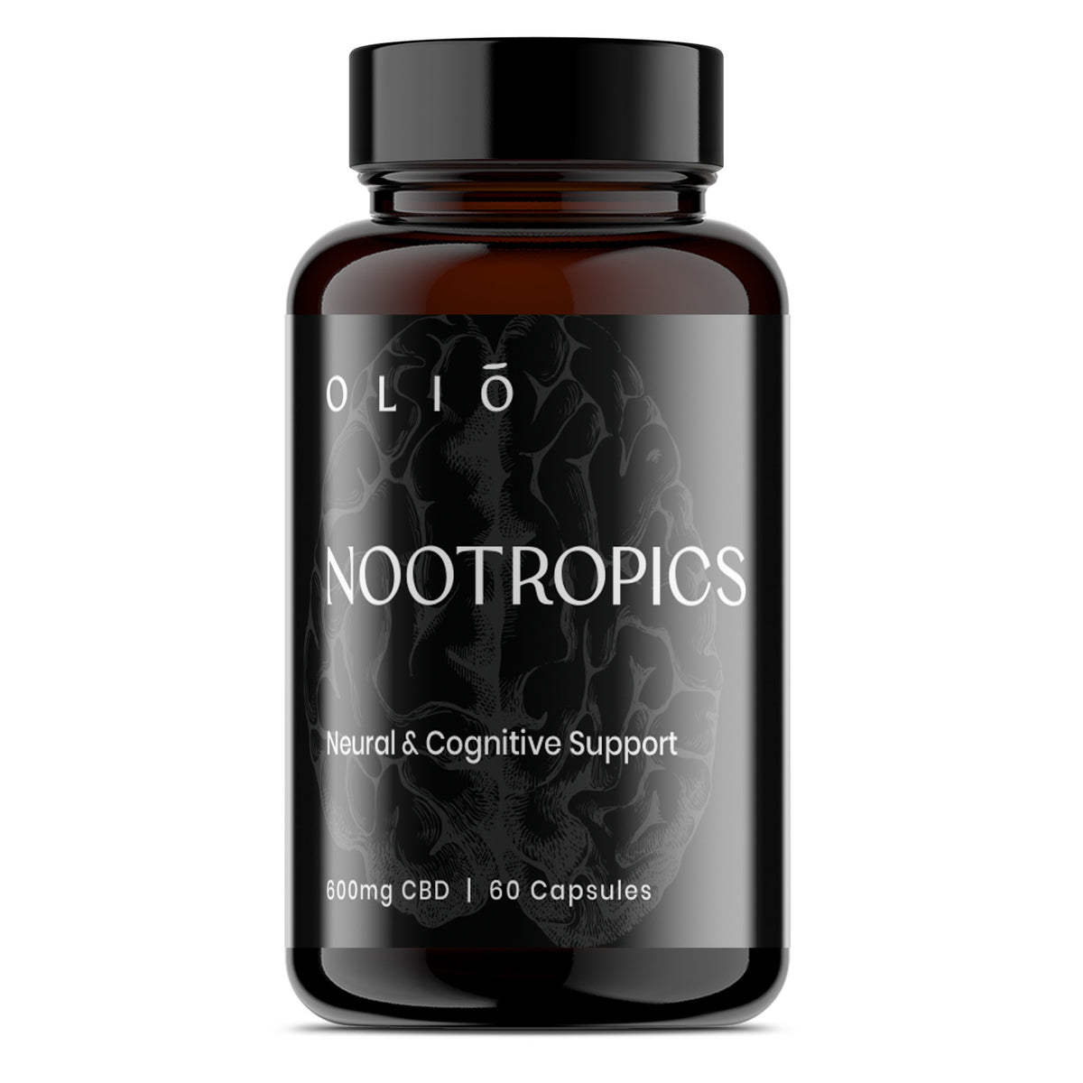 Olio Nootropics capsule bottle